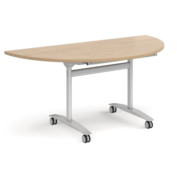 Deluxe Semi-Circular Fliptop Mobile Table