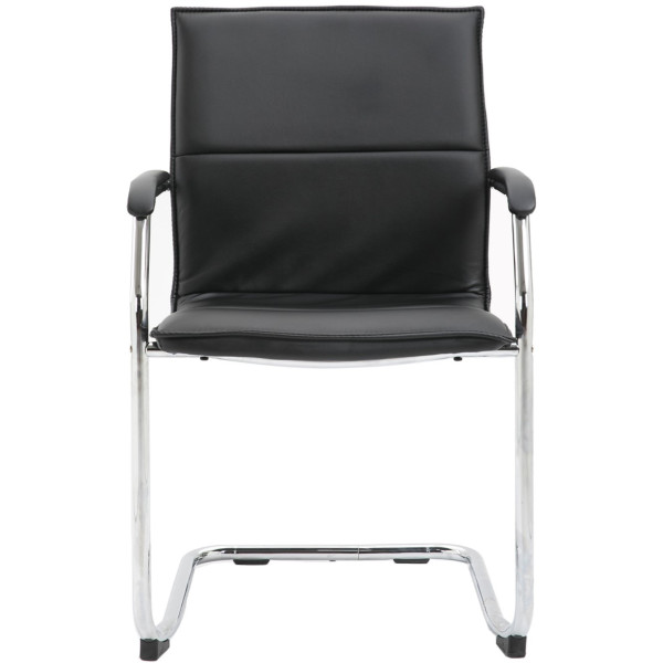 Higham Leather Cantilever Stackable Chair