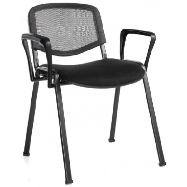 Taurus Black Mesh Conference Stacking Chair
