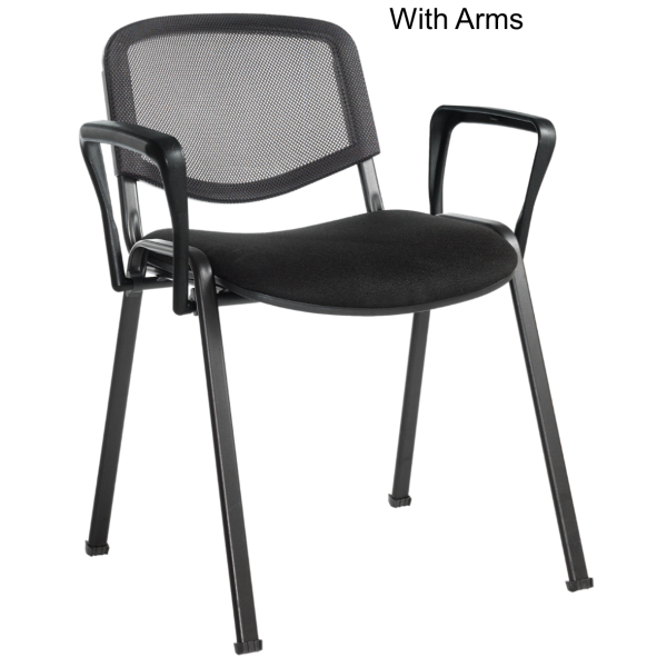 Taurus Black Mesh Conference Stacking Chair