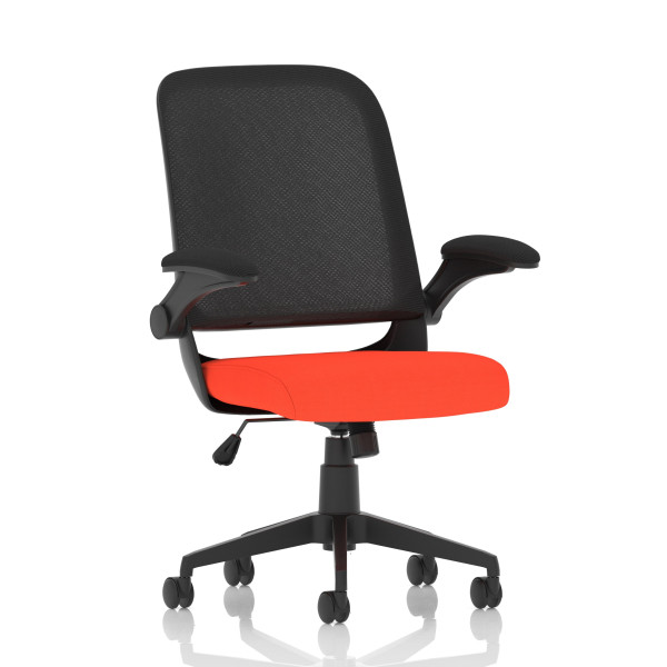 Crew Task Operator Mesh Chair With Folding Arms