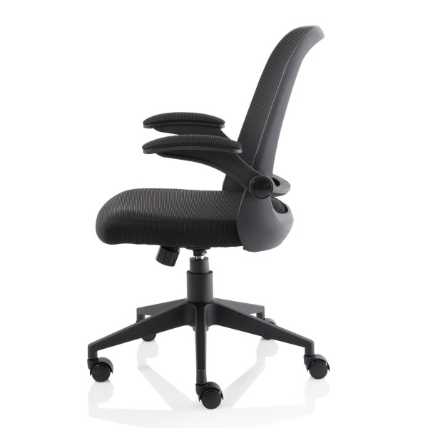 Crew Task Operator Mesh Chair With Folding Arms