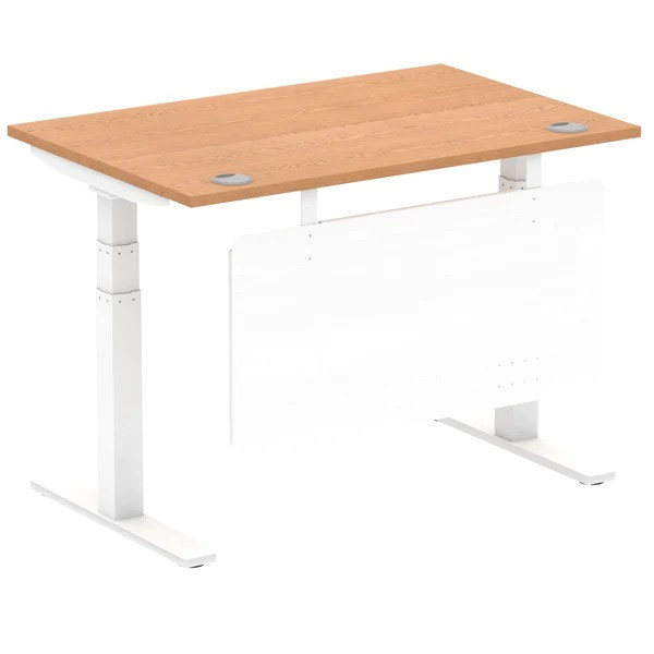 Air Height Adjustable Desk with Steel Modesty Panel