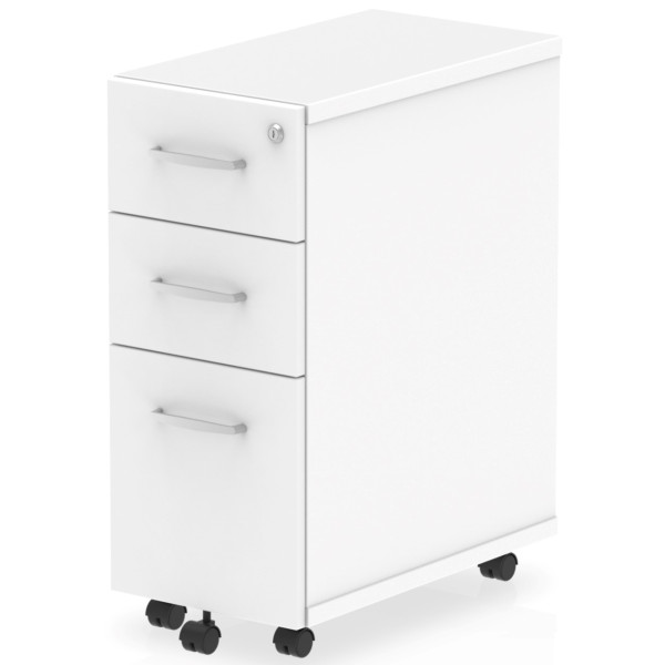 Rayleigh 3 Drawer Tall Narrow Under Desk Pedestal