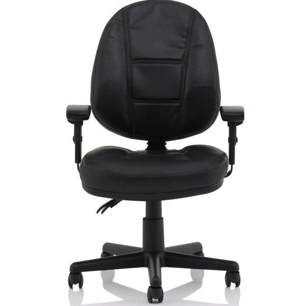 Jackson Black Leather Medium Back Task Chair 