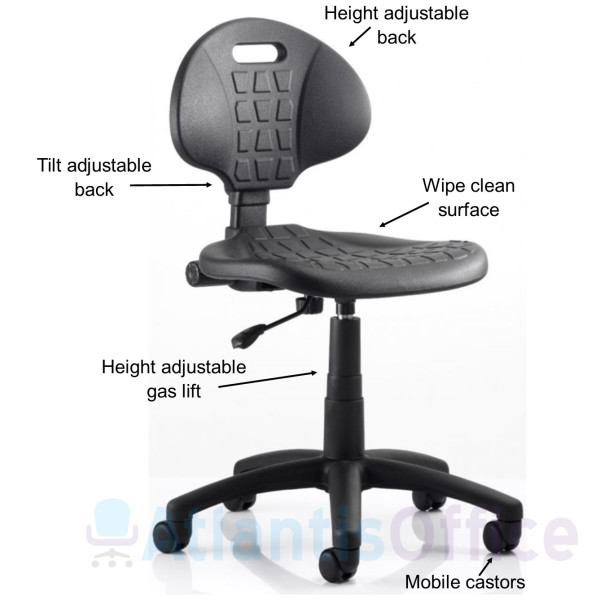Malaga Industrial Wipe Clean Operator Chair