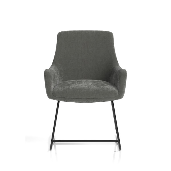 Quote Sled Velour Reception Chair