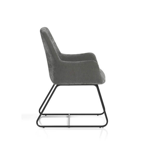 Quote Sled Velour Reception Chair