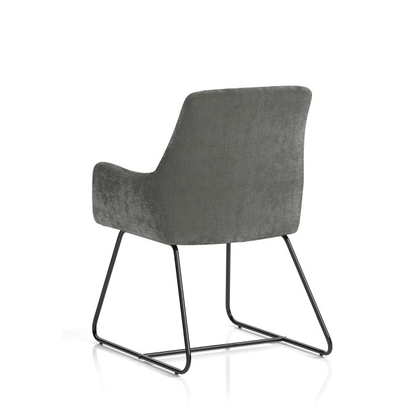 Quote Sled Velour Reception Chair