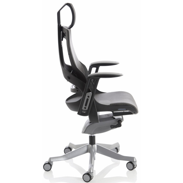 Zure Black Frame Charcoal Mesh Ergonomic Office Chair