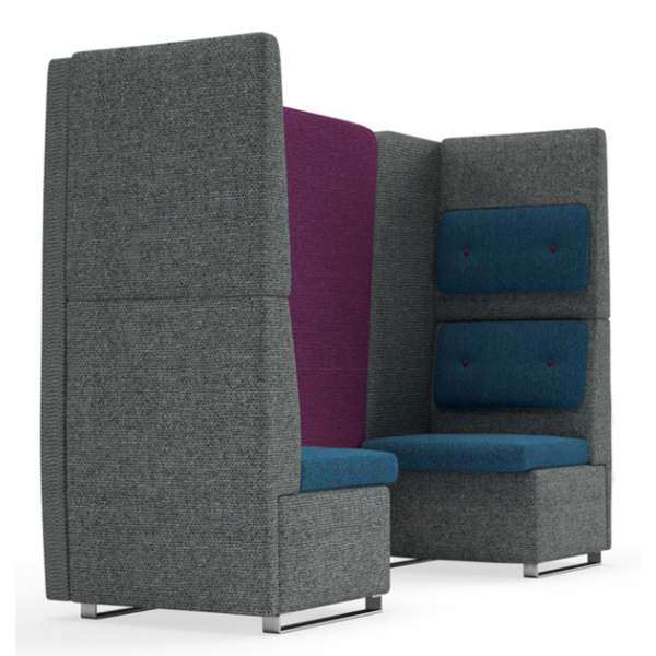 bTogether Open Upholstered 2 Seater Booth High Back