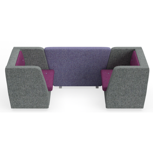 bTogether Open Upholstered 2 Seater Booth Low Back