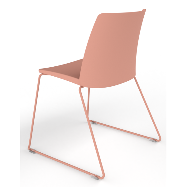 Melba Polypropylene Shell Skid Frame Chair