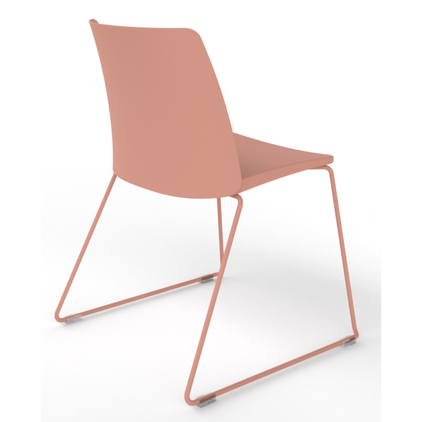 Melba Polypropylene Shell Skid Frame Chair