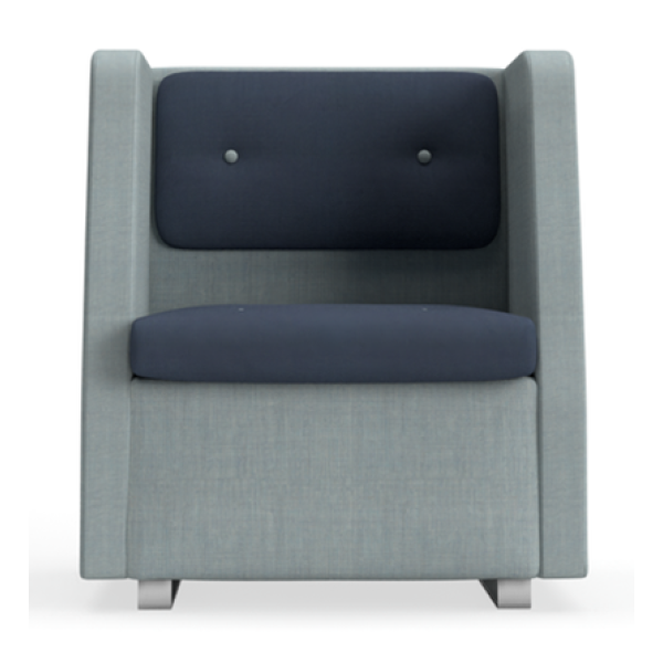 Mingle Upholstered High Arm Single Seater Sofa
