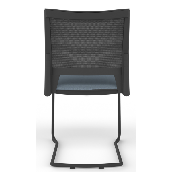 Melona Black Mesh Back Cantilever Chair