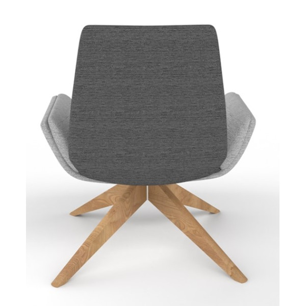 Follow Lounge Chair With Wooden Pyramid Base
