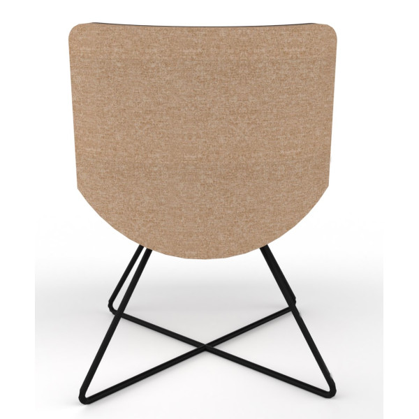 Review Upholstered Retro Lounge Chair With Criss Cross Frame