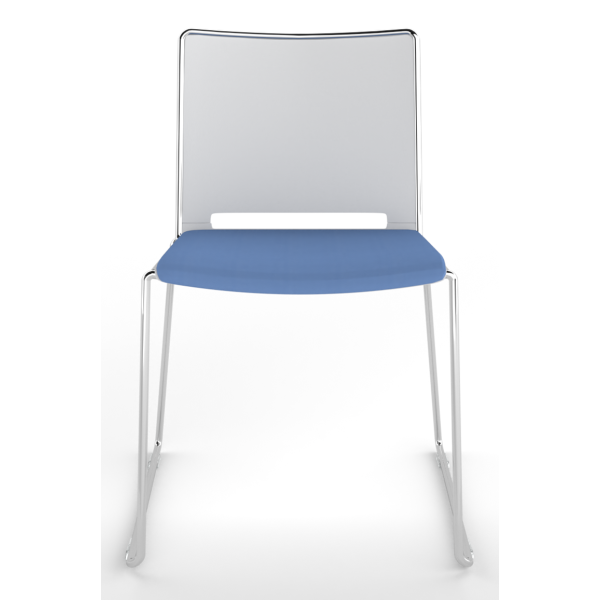 Tango Upholstered Seat and Plastic Back Stacking Chair