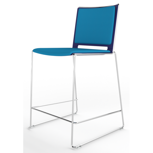 Tango Upholstered Seat and Back Stacking High Stool