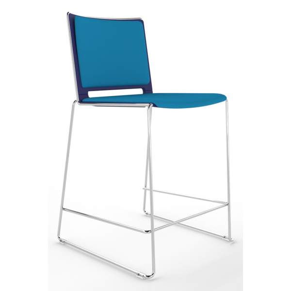 Tango Upholstered Seat and Back Stacking High Stool