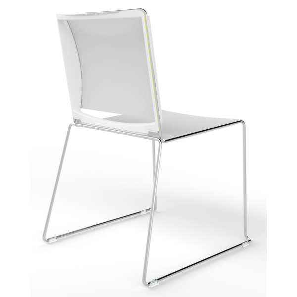 Tango Plastic Seat And Mesh Back Stacking Chair