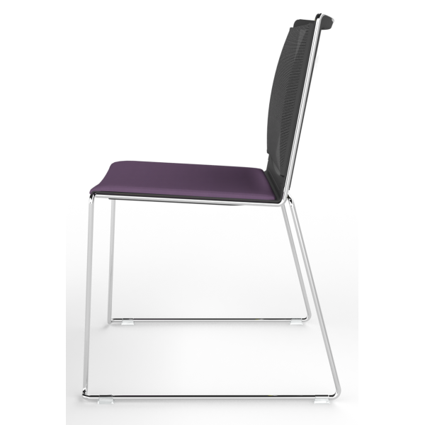 Tango Upholstered Seat And Mesh Back Stacking Chair