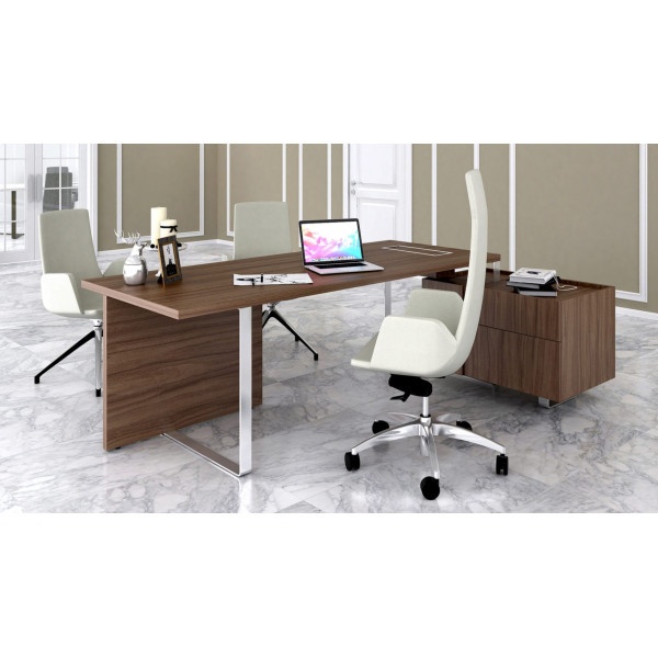 Plana Executive Desk with Modesty Panel and Fixed Pedestal 