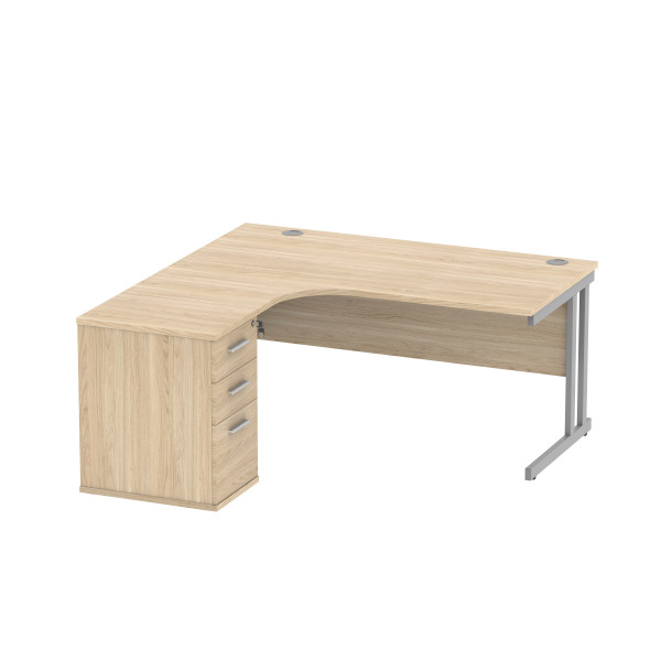 Core Corner Desk With Desk High Pedestal