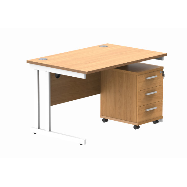 Core Desk With Underdesk Pedestal - 2 or 3 Draw