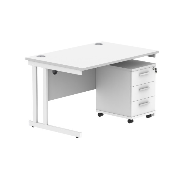 Core Desk With Underdesk Pedestal - 2 or 3 Draw