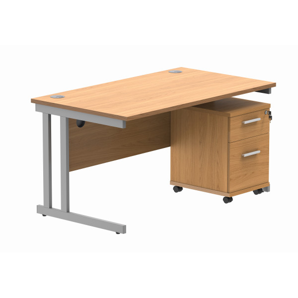 Core Desk With Underdesk Pedestal - 2 or 3 Draw