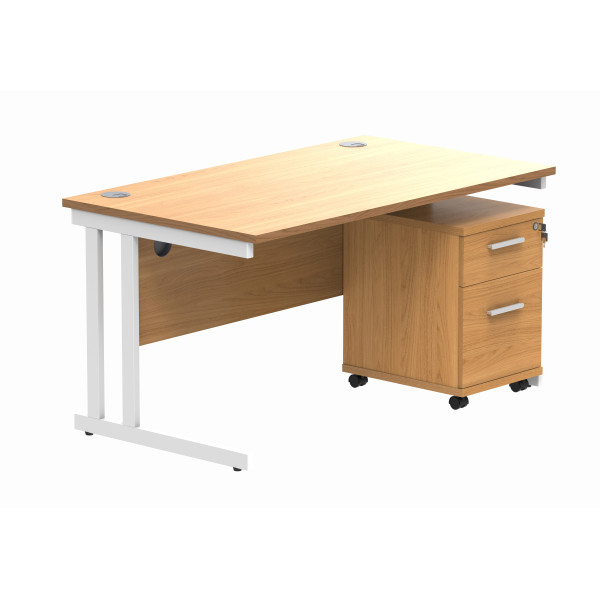 Core Desk With Underdesk Pedestal - 2 or 3 Draw