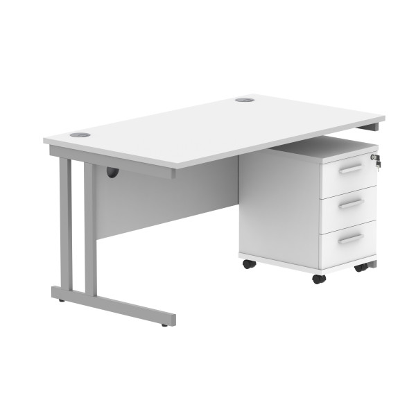Core Desk With Underdesk Pedestal - 2 or 3 Draw