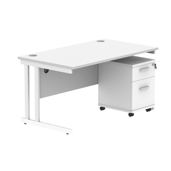 Core Desk With Underdesk Pedestal - 2 or 3 Draw