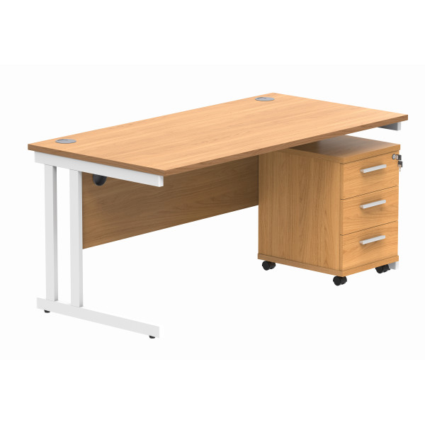 Core Desk With Underdesk Pedestal - 2 or 3 Draw