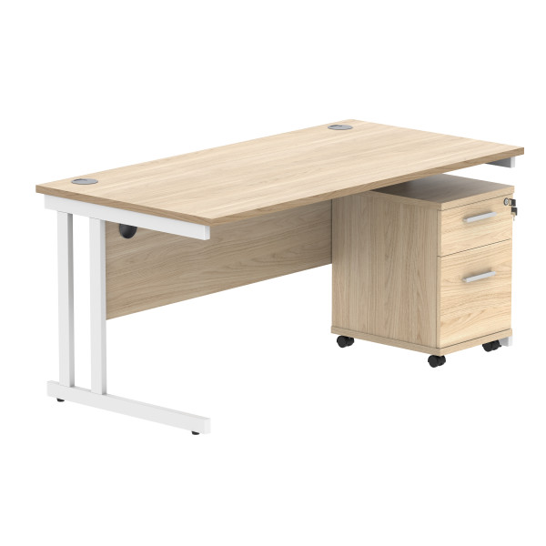 Core Desk With Underdesk Pedestal - 2 or 3 Draw
