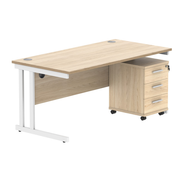 Core Desk With Underdesk Pedestal - 2 or 3 Draw