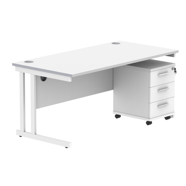 Core Desk With Underdesk Pedestal - 2 or 3 Draw