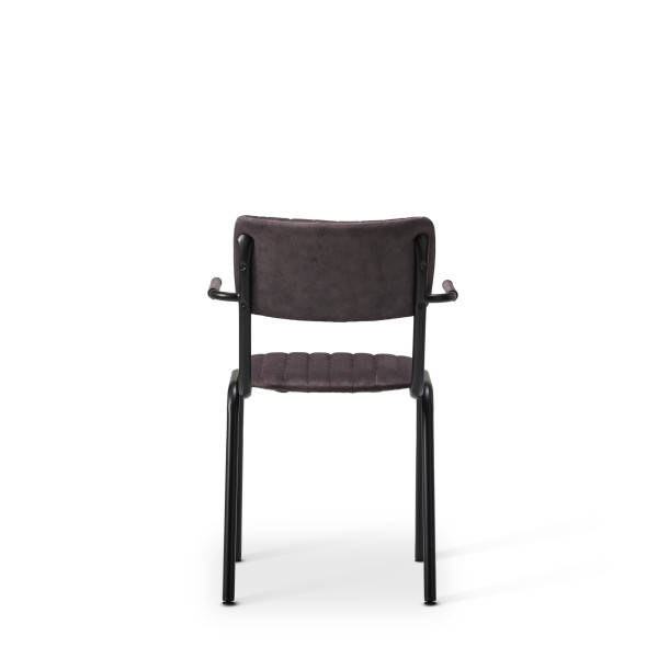 Bourbon Vintage Style Suede Chair With Arms