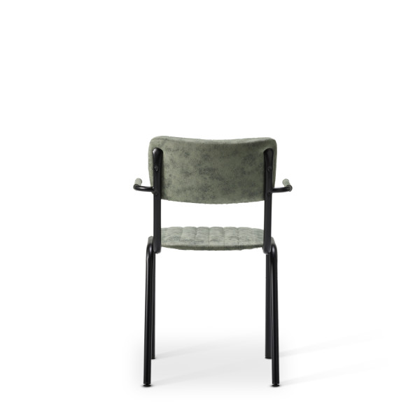 Bourbon Vintage Style Suede Chair With Arms