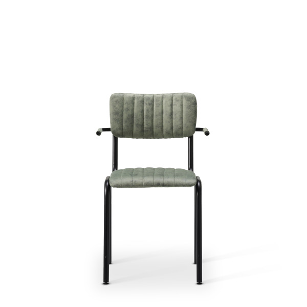 Bourbon Vintage Style Suede Chair With Arms