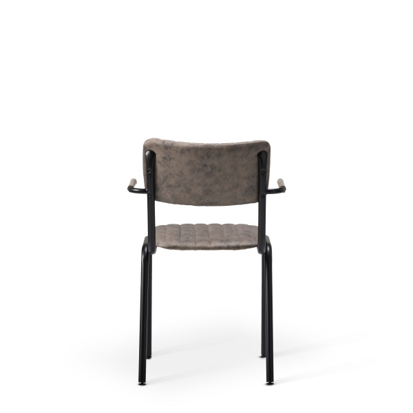 Bourbon Vintage Style Suede Chair With Arms