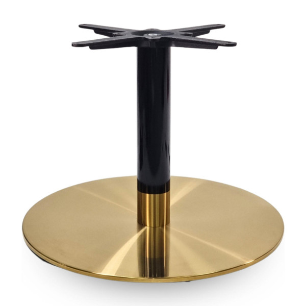 Cava Black And Gold Round Table Base