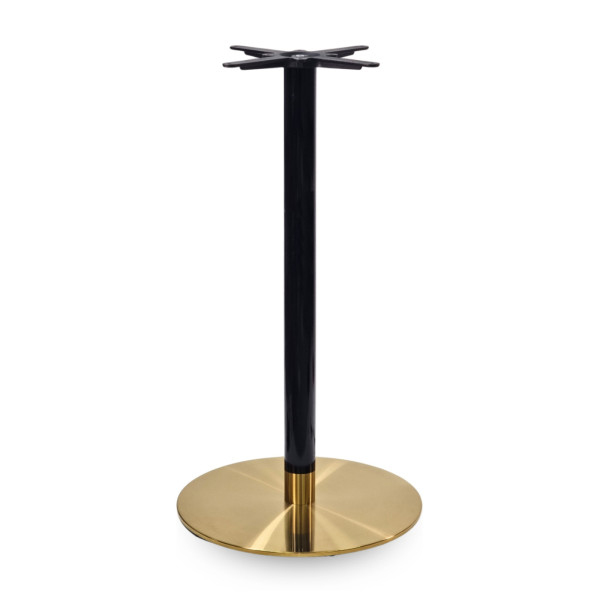 Cava Black And Gold Round Table Base