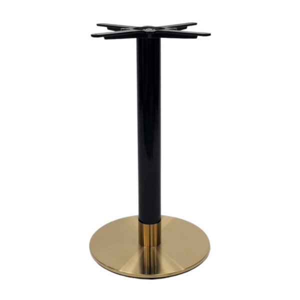 Cava Black And Gold Round Table Base