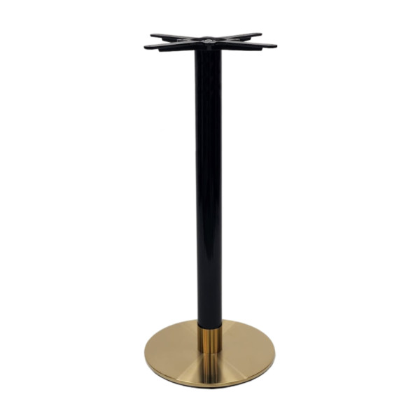 Cava Black And Gold Round Table Base