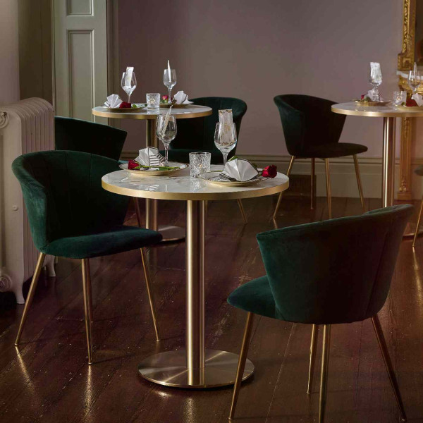 Cava Round Champagne Gold Base