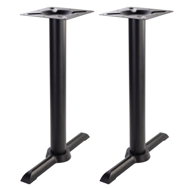 Phoenix Black Cruciform Twin Table Base - Max Top Size: 1800mm x 1000mm