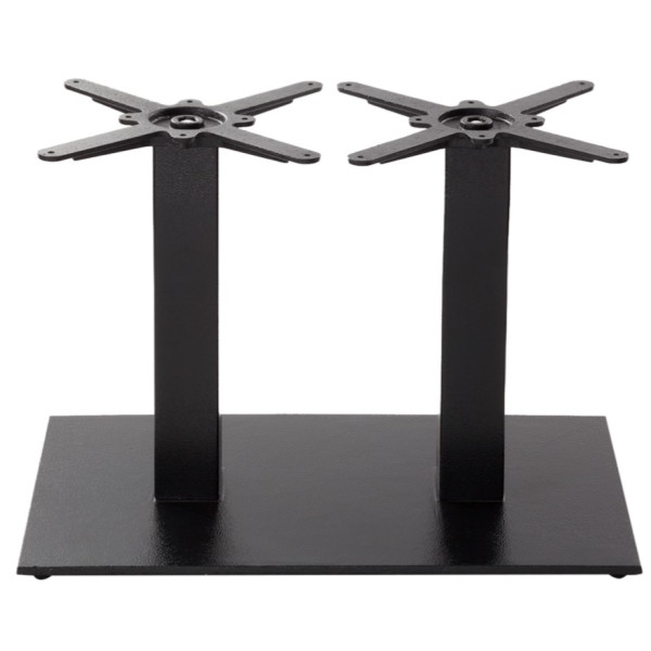 Forza Black Cast Iron Twin Pedestal Table Base